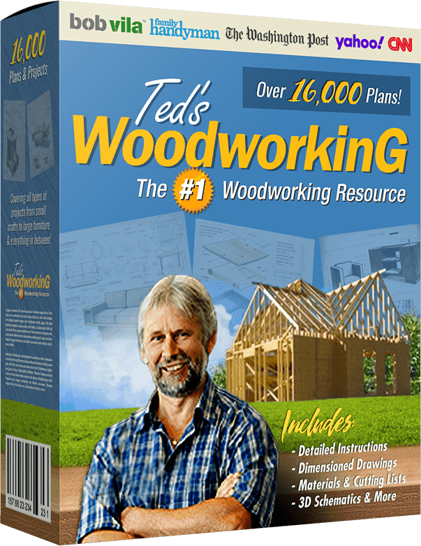 Ted’s Woodworking 16,000 step-by-step plans for DIY woodworking projects